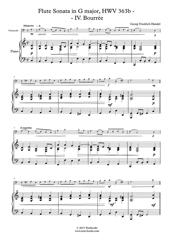 George-Frideric-Friedrich-Handel-Haendel Haendel PIANO Sheet Music To ...